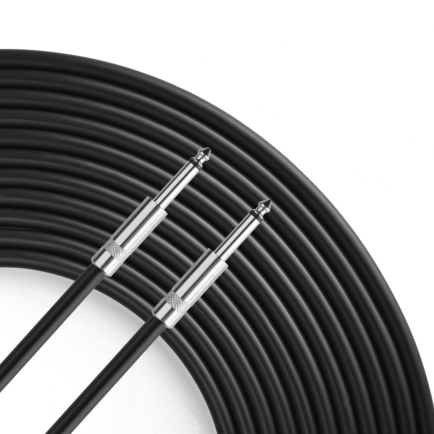 2Pack 100 Ft 1/4" to 1/4" Speaker Cables, True 12AWG Patch Cords, 1/4 Male Inch DJ/PA Audio Speaker Cable 12 Gauge Wire.